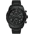 Fossil Men Bronson Stainless Steel Watch With Black Dial - Fs5712