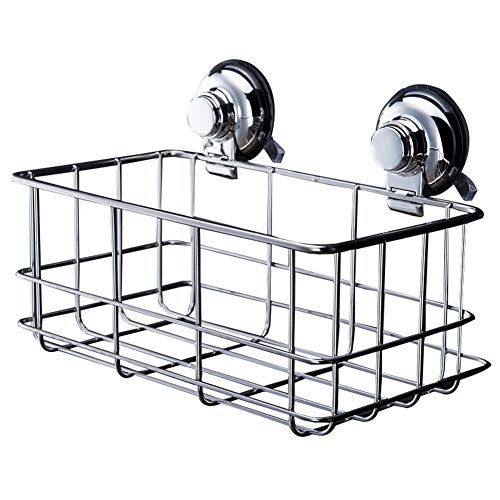 Preisvergleich Produktbild SHOW Duschablage ohne Bohren mit Selbstklebend Saugnäpfen, Edelstahl Badezimmer Duschkorbe,selbstklebendes-wiederverw... Pad Duschregal,1tier