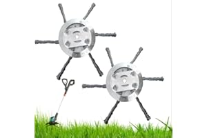 KKTONGXI 2 cepillos para desbrozadora, dispositivo de eliminación de malas hierbas, cepillo de hierba para cortacésped, herramienta eléctrica (6 cabezales)