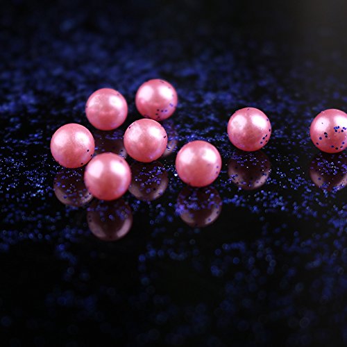 Organizer Kosmetik Pinsel Kosmetikorganiser Klar Acryl Makeup Pinsel Aufbewahrungs Makeup Bürstenhalter mit Perlen MeetYours (Kasten + Pink Perle) - 4