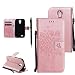 Produktbild Hülle für Samsung Galaxy S4, Hancda PU Leder Handyhülle Brieftasche Baum Katze Muster Design Etui Bookstyle Case Standfunktion Flip Cover mit Kartenfach Handytasche Schale für Samsung Galaxy S4 - Rose Gold