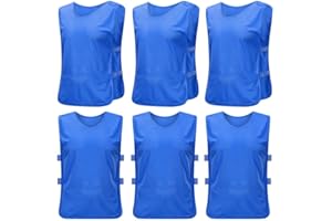 FODLON Petos Futbol Niños, 6 Piezas Petos Deportivos para Niños, 36 * 56 cm Petos de Entrenamiento Fútbol, Chaleco de Entrenamiento Petos Futbol para Futbol, Baloncesto