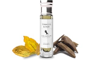 Arabian Opulence FR276 TOBACCO & OUD - Aceite de perfume roll-on | Aceite corporal de fragancia concentrada | Perfume a base de aceite de larga duración para hombres y mujeres | Botella de aceite de