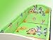 Baby bedding set allround bumper pillow case duvet cover 6 PIECES SET 120x60 140x70 (To fit cot 140x70, Disney Green)