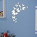 Produktbild sunnymi 3D Schmetterling Acryl-Spiegel-Wand-Aufkleber DIY 14pcs Fernseheinstellungswand Dekorativen Aufkleber Wandaufkleber Wandtattoo Wandsticker (Schmetterling, Silber)
