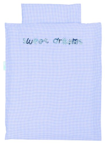 Taftan Sweet Dreams Duvet Cover Set 100 x 135cm for Cot (Light Blue)