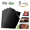 Bbq Grillmatte 5er Set Zum Grillen Und Backen Non Stick Fr Bis 300c Extra Gro Und Langlebig 03 Mm Dick 40x33 Cm Ideal Fr Gas Kohle E Grill Und Backofen Geeignet Etc Lfgb Und Fda Zulassung