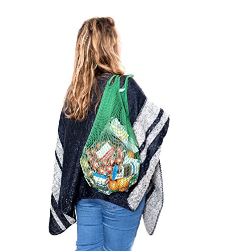 Lantelme 5963 Einkaufsnetz XL aus Baumwolle Farbe grün – Die Umweltschonende Einkaufsmethode - 4