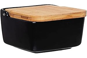 D'CASA Dcasa Salero con Tapa Bambu Negro