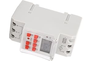 NAROOTE Programmateur Pour Chauffe Eau Électrique, Interrupteur Horaire, Commutateur de Minuterie Numérique 30 A Affichage LCD de Minuterie 1 Seconde Programmateur Digital Relais Temporisé 220V