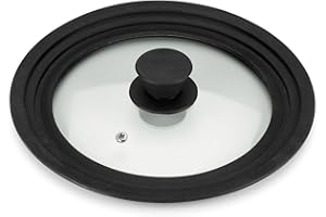 ALZA, S.L. Alza Basic - Tapa Multimedida 22-24-26cm, Cristal y Silicona Grado Alimenticio, Compatible con Sartenes, Ollas, Tarteras, Orificio Extracción Vapor