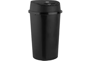KetoBarrow 50L Touch Top Bin plastic kitchen bin recycling bin press top waste trash - Black