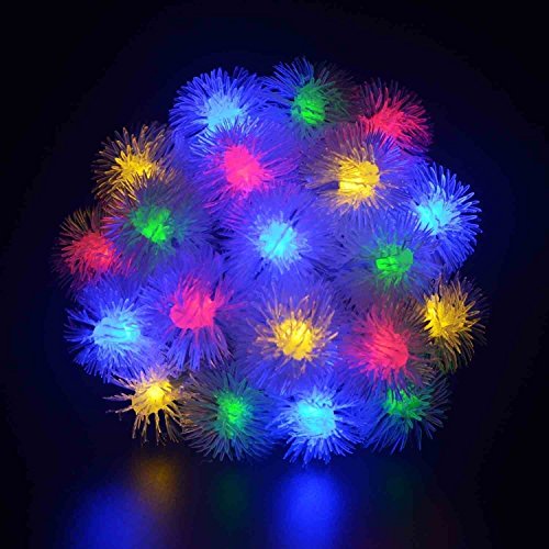 Gearmax® Bunte 20er LED Solar Lichterkette Außen Beleuchtung Deko 4,8 Meter für Garten Rasen Bar Verein Hochzeit Valentinstag Weihnachten - 3
