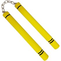 Nunchakus Mousse Sécurité – Rembourrés, Chaîne Pivotante En Acier, Bâtons épais, Pour Enfants Et Débutants Arts Martiaux (rouge)