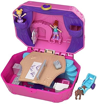 Polly Pocket Coffret Univers La Boîte à Musique avec 2 Mini-Figurines et Accessoires, Autocollants et 5 Surprises Cachées, Jouet Enfant, édition 2018, GCJ88