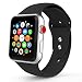 Produktbild Iyou für Apple Watch Armband 38mm/42mm, Weiches Silikon Ersatzarmband Classic Sportarmband für iWatch Apple Watch Series 3/2/1, Edition, Nike + (38MM M/L, Schwarz)
