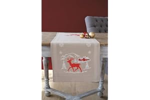 VERVACO Kit Punto Croce Prestampato Centrotavola Inverno Norvegese Biancheria da Tavola Set Fai da Te Creativo 40 x 100 cm Kit Hobby Creativi Adulti Casa Decor Cross Stitch Runner