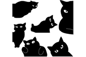 luoshaPUCY 6 Pièces Marque Page, Signets Animaux, Mignon Chat Marque-pages Original Halloween et Cadeaux de Noël pour Étudiants, Amis, Amoureux des chats