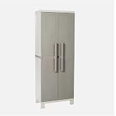 Evinizin At&ouml;lyesi 2 Kapılı Plastik Dolap, Bah&ccedil;e Dolabı, Banyo Dolabı 65x37x173 cm Krem Rengi