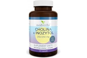 Medverita - Cholin + Inositol 250/250mg - Unterstützt die Leberfunktion - Nahrungsergänzungsmittel - 1 kapsel pro Tag - 120 kapseln