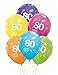 Produktbild 6 Latexballon Luftballon Zahlenballon Zahl 80 farbig sortiert ca. 28 cm (Ballongas geeignet)