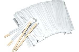 ANTETOK Bâtonnets en Bois, Touillette Café, 7,5 Pouces 190 mm, 1.5mm Epaisseur, Agitateurs à Boisson Chaude et Froide