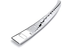 teileplus24 L616 Acero Inoxidable Parachoques protección para Peugeot 3008 II 2016- con Borde, Color:Plata Brillante