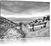 Produktbild Pixxprint Bank in Den Dünen mit Blick auf Das Meer Kunst B&W, Format: 120x80 auf Leinwand, XXL riesige Bilder fertig gerahmt mit Keilrahmen, Kunstdruck auf Wandbild mit Rahmen.