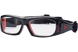 DACHANCE Occhiali Sportivi per Occhiali da Calcio Amatori di Basket Tennis Adulti Bambini Occhiali Running Occhiali Antinfortunistica Regolabile