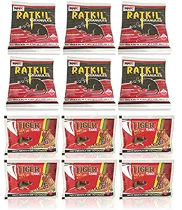 MMR Rat Killer Combo Pack of Biscuit and Granule (Green, 50 g x 6)