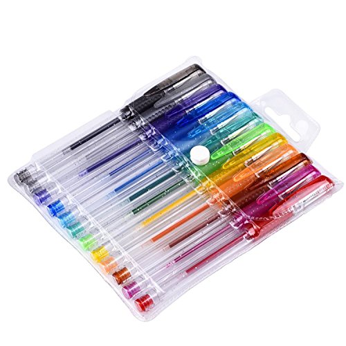 Mudder 12 Stück Gelstift Gelschreiber Gel Pens für Malbuch, Zeichnung, Färbung, Kritzeln und Skizzieren - 5