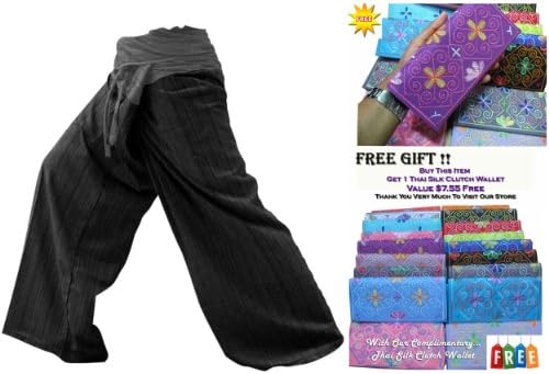 SUWARENE Zenza Fashion ST** 2 TONE COTTON STRIPE Thai Fisherman Pants Yoga Trousers FREE SIZE **ON SELL WITH COMPLEMENTARY **