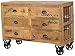 Produktbild SIT-Möbel Rustic 1906-04 Kommode mit 6 Schubladen, aus Mangoholz, Antik, braun, Wortprints, 100 x 40 x 75 cm