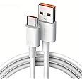 USB-TYPE-C 66W Fast Charging Cable, 6A Type-C Line 1M Original C Fast Charger Cable, 2.0 Type C Data USB Cable, Compatible with Most Type C Devices Charging and Data Transfer (WHITE)§