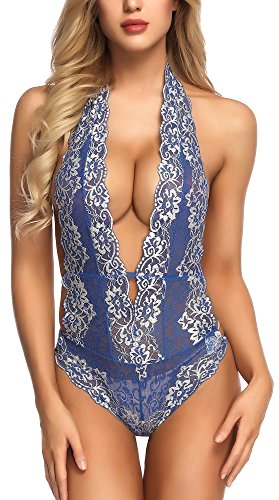 Sexy Lingerie Lace Cup Sleepwear V-Neck Teddy Style for Women Babydoll Sets Strap Dress Mesh Nightwear