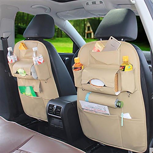 WJJ-Car Back Seat Organiser – Car Multi-Pocket Travel Storage with Kids Car Seat Protector Cover Kick Mat Organiser Protectors