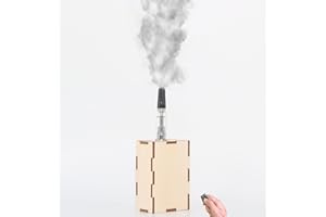 STAGESFOGGER Macchina del fumo palmare per interni, DJ party, falsatore portatile per fotografia, effetti teatrali all'aperto, Halloween, matrimoni (legno alto)