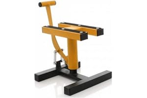 Cruizer - Cavalletto centrale alza moto Giallo cross enduro motard per manutenzione, portata massima 200 Kg