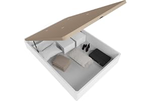 Mattfy Canapé Abatible Extra Reforzado Gran Capacidad con Tapa Transpirable, Esquinas Redondeadas, Madera, Blanco, 105 x 190