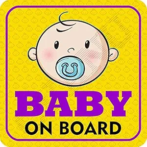 KREEPO Baby On Board Kids Safety Warning Sticker for Driver, Safety Caution Sign Stickers CV-8