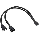 Ancheyn Fan &Ccedil;oklayıcı 2 Port Y Pwm 4 Pin Splitter &Ccedil;oklayıcı Switch Kablosu 5025