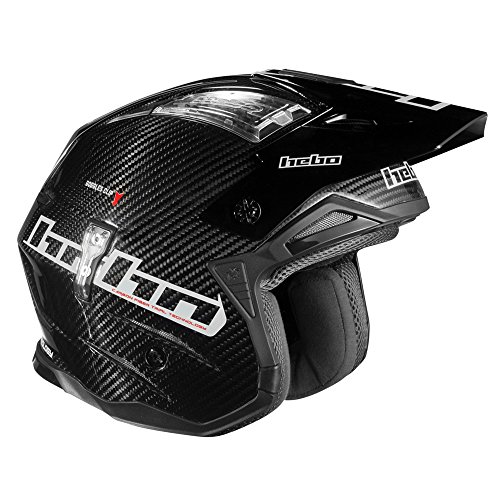 HEBO Trial Zone 4 Carbon Casco, Negro, Talla S