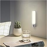 SECRUI Luce notturna con sensore di movimento, ricaricabile tramite USB, a batteria, LED per interni, con magnete rimovibile,