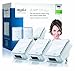 Price comparison product image Devolo dLAN 500 Duo Network Kit, Easy Ethernet Access Through Your Powerline (500 Mbps, 2 LAN Ports, Small, Compact and Unobtrusive Design, PLC Adapter, Ethernet) - White, Pack of 3