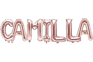 UNKNOW Palloncino FOIL MYLAR ROSA GOLD scritta nome CAMILLA 35 cm