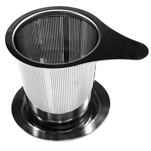 Infusor de té , Té filtrar Brew-en-taza tetera extra fino de malla del tamiz del té Infuser Steeper con tapa y asa para flojos grano hoja tazas de té, tazas, y Ollas