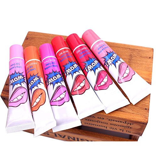 6 Farben New Fashion Peel Off Tattoo Lipgloss Wasserfest Nicht Verblassen Long Lasting Lippenstift Glial Lipstick Lippentattoo 1 Stück Molie - 7