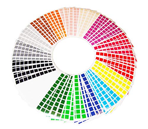 La Manufacture du Pixel - 3 200 gommettes stickers carrées autocollantes 1cm x 1cm - Pixel Art, Loisir Créatif, Mosaïque, Fun ! - Créez à l'infini tout l'art qui vous ressemble