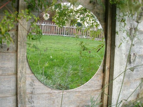Acryl Gartenspiegel - einfache Spiegelscheibe - Rund (40cm)