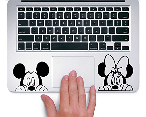 Mickey and Minnie TRACKPAD Sticker Aufkleber Boo (Schwarz)